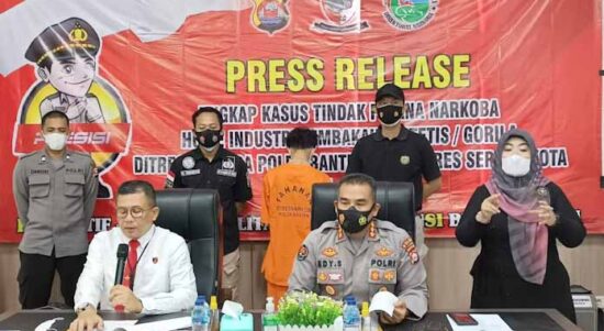 Ditresnarkoba Polda Banten Ungkap Pelaku Home Industri Tembakau Gorila, 1 Orang Tersangka Diamankan